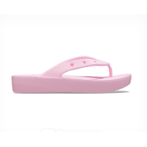 New Crocs Women's Classic Platform Flip Flop Sandals‎ Flamingo Pink US 9 - Picture 1 of 6